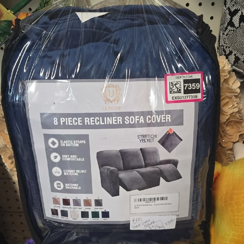 Blue Furniture Cover for Recliner Sofa Accents